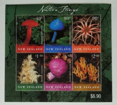 2002 New Zealand Forest Plants Native Fungi Miniatue Sheet Stamp (MS) Mint NH - Image 1 of 2