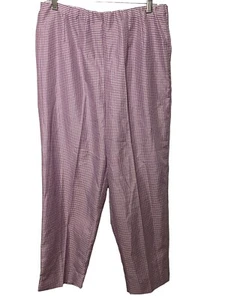 Sag Harbor dress purple white gingham capris cropped pants 16 nwt - Picture 1 of 8