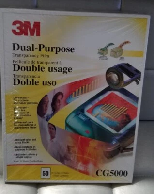 3M CG5000 Multipurpose Transpareny Film Printer Paper SEALED. Double Usage. - Image 1 of 4