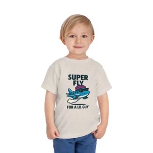 Super Fly Toddler Kids Airplane Tee Fun Shirt Gift for Boys Birthday T-Shirt - Picture 1 of 19