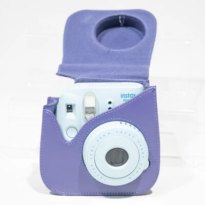 Fujifilm Instax Mini 8 Instant Film Camera Blue w/ Purple Case - Excellent! - Image 1 of 4