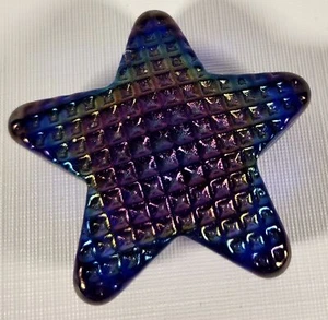 Paperweight SIGNED Robert Held Star Iridescent 5-Point Art Glass RHAG A50 - Picture 1 of 6