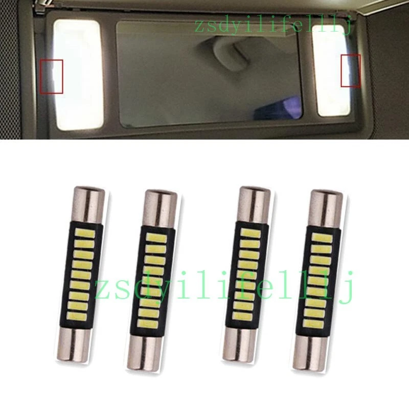 4x For Chevrolet Cruze Car Front Sun Visor Cover Led Light Lamp White Trim a Foto 1 de 1