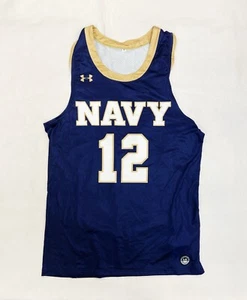 Under Armour Navy Midshipmen Basketball Game Jersey Men's Large Blue UJKJS2M - Picture 1 of 2