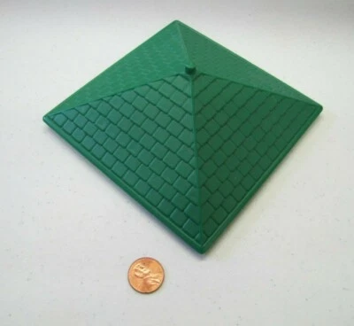 Lincoln Logs Green Square Roof Part Only Replacement 5" X 5" M-6547 Hasbro 1995 - Image 1 of 3