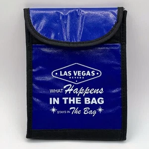 Bolso de mano de almuerzo aislado "What Happens In" Las Vegas Nevada con asa de recuerdo - Imagen 1 de 4