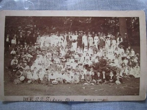 Frühes Foto von E. O. Taylor von einer Gruppe in Sidney, Ohio, August 1889, schön! - Bild 1 von 5