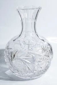 Schwere Kristall Wein Wasser Karaffe Dekanter 8" Detail Pinwheels-Diamant-Blumenschliff - Bild 1 von 7