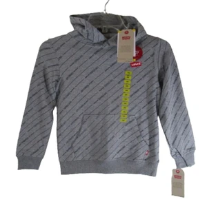 NWT Levis Boys Repeat Logo Pullover Hoodie 5/6 grey MSRPR$42 - Picture 1 of 2