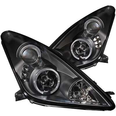 ANZO PROJECTOR HEADLIGHTS HALO BLACK FOR 00-05 TOYOTA CELICA - Image 1 of 3