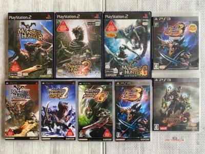 SONY PS2 & 3 & PSP Monster Hunter Frontier GG series 9games set from Japan - Image 1 of 4
