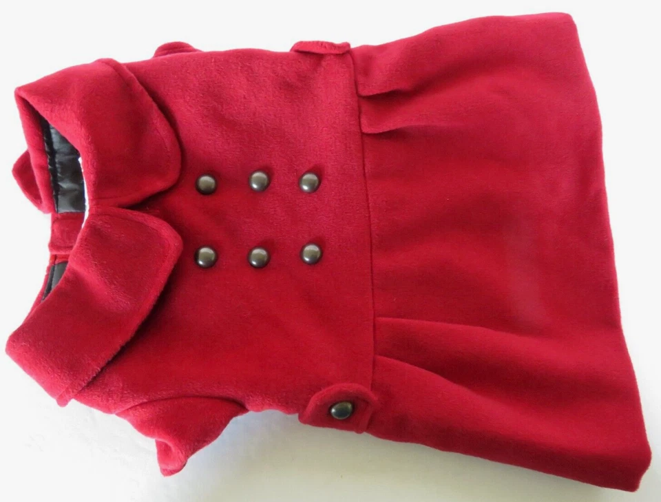 Vestido Dog It Fantasia de Férias Macio Vermelho Tamanho Grande Gola Vitoriana Preppy - Imagem 1 de 4