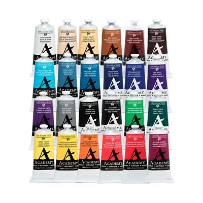 Grumbacher Academy Professional Acrylic Paint Set of 24 90ml Multi Colors - M... - Image 1 of 4