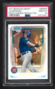 JAVIER BAEZ 2011 BOWMAN CHROME DRAFT & PROSPECTS REFRACTOR PSA 10 1ST BOWMAN
