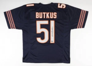 Dick Butkus SIGNED #51 Chicago Bears XL custom jersey w/BAS COA - Picture 1 of 3