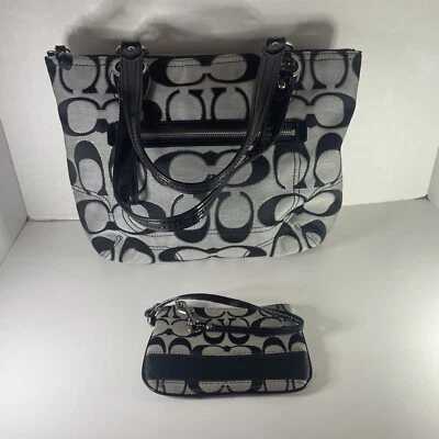 BOLSO DE MANO HOBO DE HOMBRO FIRMA COACH Cartera y Cartera Borde de cuero 23473 Foto 1 de 4