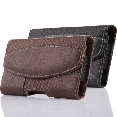 Horizontal Holster Belt Clip Carrying Case Pouch For Apple iPhone/Samsung Phone - Image 1 of 4