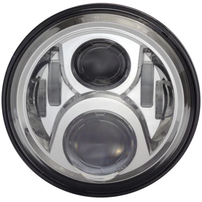 7" LED Projector Chrome Hi / Lo Headlight For Harley Street Glide Softail FLHX - Image 1 of 4