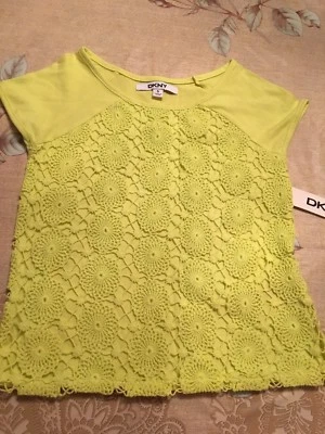 DKNY Girls Top Color Lime Size 5 New - Image 1 of 4
