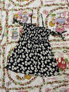girls forever 21 black floral sleeveless tied up bands dress. Size 11/12 - Picture 1 of 15