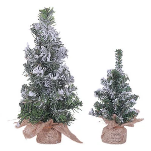 Desk Christmas Tree Fake Christmas Tree Decor Cute Miniature Snow Tree - Picture 1 of 12