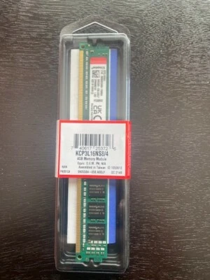 Kingston (19 Stick) KCP3L16NS8/4 PC3L-12800 DDR3L 1600 Low Profile Desktop RAM - Image 1 of 3