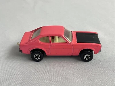 De colección Matchbox Superfast Nº 54 Ford Capri Escala 1:64 Rosa Negro Capucha Inglaterra Foto 1 de 4