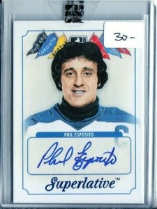 2013-14 ITG Superlative The First Six Autographs #APE1 Phil Esposito /20