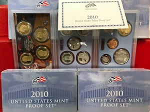 Lot of 4 SETS 2010 US MINT Proof Sets With Boxes and COA - Picture 1 of 1