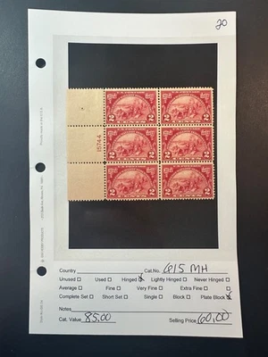 Scott #  615   MH         2024 Scott Catalogue Value $  85.00 - Image 1 of 4