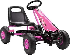 Go Kart a Pedale per Bambini, Bambini Ride on Racer con Sedile Regolabile, Pneumatici EVA, Manu - Foto 1 di 12