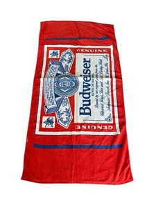 Telo mare vintage Budweiser etichetta bottiglia Anheuser Busch birra Briggs - Foto 1 di 7