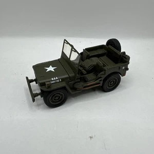 JEEP WILLYS US ARMY GREEN 1/32 DIECAST MODEL CAR BY NEW RAY 2013 No Box - Picture 1 of 13