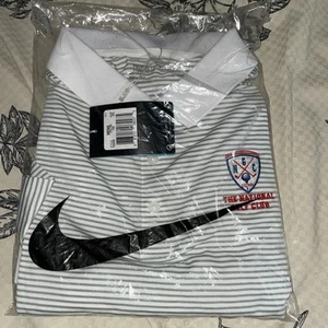 Nike Golf National Golf Club White And Gray Striped 2XL - Bild 1 von 7