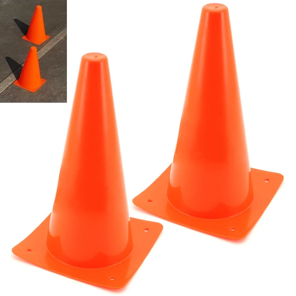 2 Pc Traffic Safety Cones 12" Parking Construction Road Emergency Multipurpose - Image 1 of 1