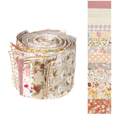 42 piezas de tiras de tela de rollo de gelatina tela de acolchado de algodón suave 2,5 x 20 pulgadas pre-... Foto 1 de 4