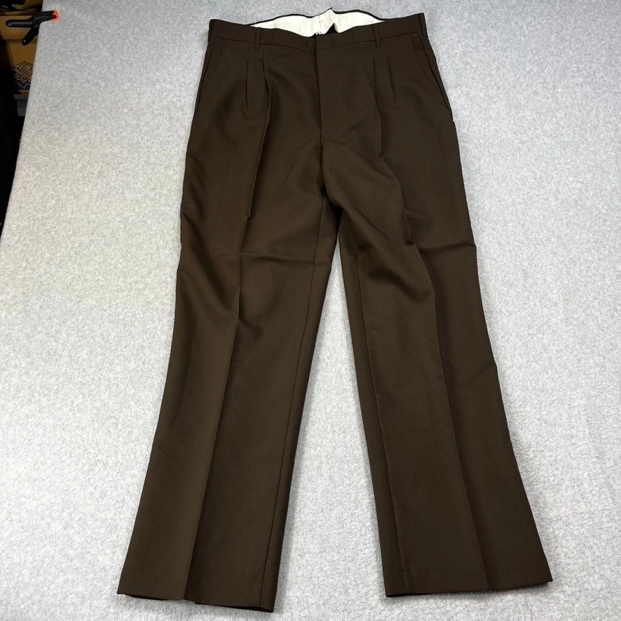 Vintage John Blair Pants Mens 38x34 Straight Leg Polyester Trousers Pleated - Image 1 of 4