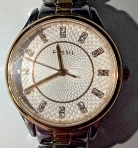 FOSSIL BQ1574 SILBERNES ZIFFERBLATT GOLD/SILBERFARBEN S/S 5 ATM S/S QUARZ DAMEN UHR - Bild 1 von 13