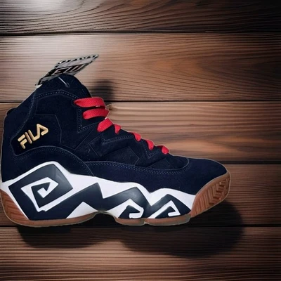 Mens Size 10.5 Fila MB Mutombo Retro Suede Olympic  Shoes Blue M3 - Image 1 of 4