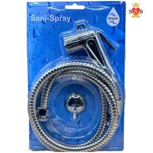 Pistola pulverizadora de mano de limpieza botón higiénico ducha baño baño spray Sani - Imagen 1 de 2