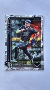 2025 Topps Series 1 - Brandon Lowe #153 Tampa Bay Rays Diamante Foil - Picture 1 of 2