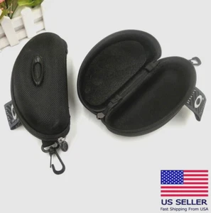 Oakley Sunglasses Eyeglasses Case Soft Vault Zipper Glasses Case with Hook Black - Picture 1 of 5