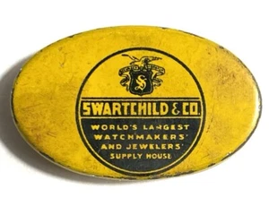 Vintage Swartchild & Co. World’s largest watchmakers & jeweler’s supply-Oval Tin - Picture 1 of 7