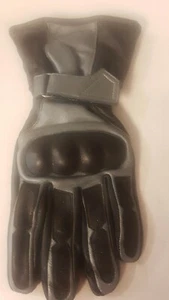 Guante completo de cuero carreras de calle motocicleta, negro/pistola talla 10/L nuevo - Imagen 1 de 2
