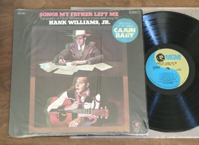HANK WILLIAMS JR. ~ SONGS MY FATHER LEFT ME / MGM 4621 STEREO LP SHRINK & HYPE - Image 1 of 2
