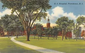 PROVIDENCE, Rhode Island RI RHODE ISLAND HOSPITAL ca1940's Linen Postcard - Bild 1 von 2