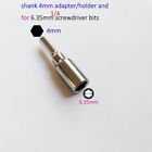 Hex Micro Bit Adapter 4mm to 6.35mm 1/4&quot; Scewdriver Bits Adaptor Holder Magnetic