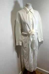 Zara Dress White Size S midi maxi Shirt Button-Front Wrap Women's classic - Picture 1 of 9