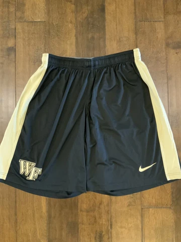 Nike Wake Forest Deacons Basketball Player Edition Practice Shorts Black Gold XL Cover