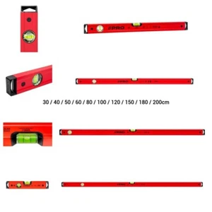 Wasserwaage PRO600 rot 30–200 cm, präzise, Aluminium - Bild 1 von 14